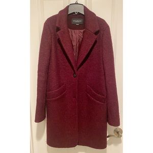 MARC NEW YORK Boucle Singe Breasted Button Front Coat